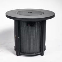 30" Propane Gas Fire Pit Table, 50000 BTU round Steel Fire Pit