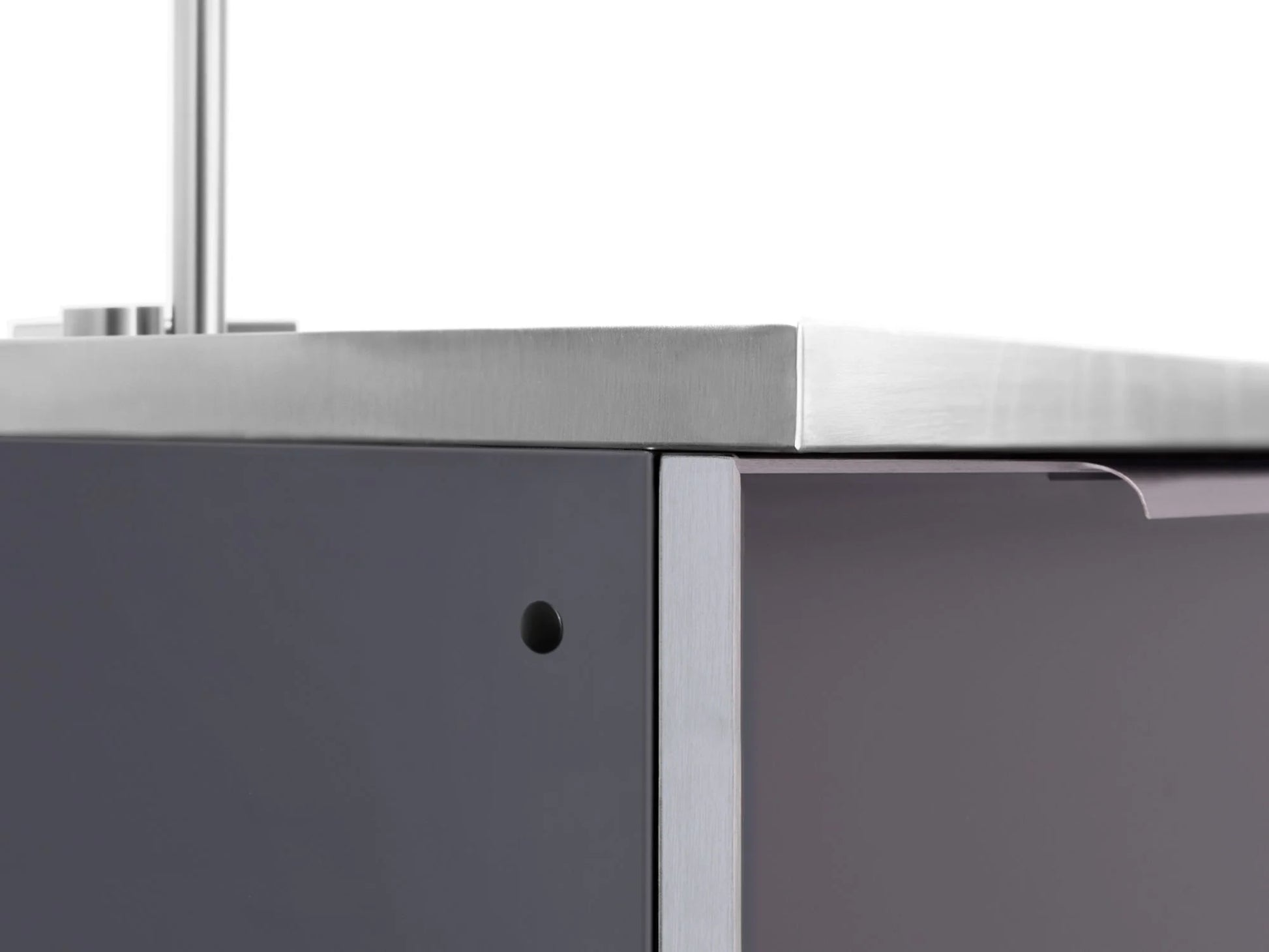 Newage Products Outdoor Kitchen Aluminum 3 Piece Cabinet Set with Bar, Grill and Sink Cabinet