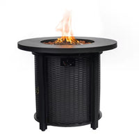 30" Propane Gas Fire Pit Table, 50000 BTU round Steel Fire Pit
