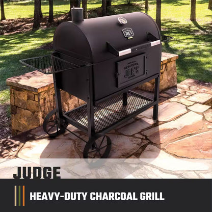Judge Charcoal Smoker and Grill with 540 Sq. In. Cooking Area in Black