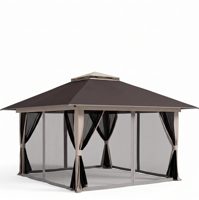 Steel Polyester Fabric 111.4 In. X 154.3 In. Arbors Light Gray