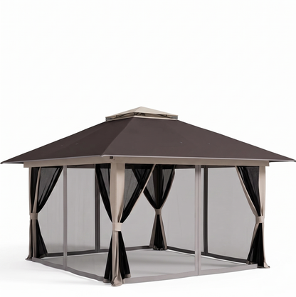 Steel Polyester Fabric 111.4 In. X 154.3 In. Arbors Light Gray