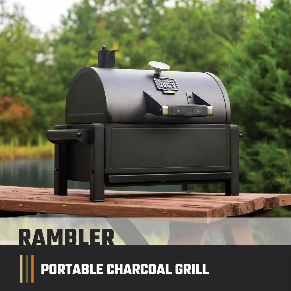 Rambler Portable Charcoal Grill with 218 Sq. In. Cooking Area in Black