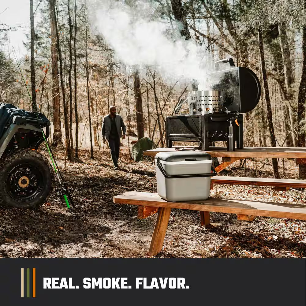 Rambler Portable Charcoal Grill with 218 Sq. In. Cooking Area in Black