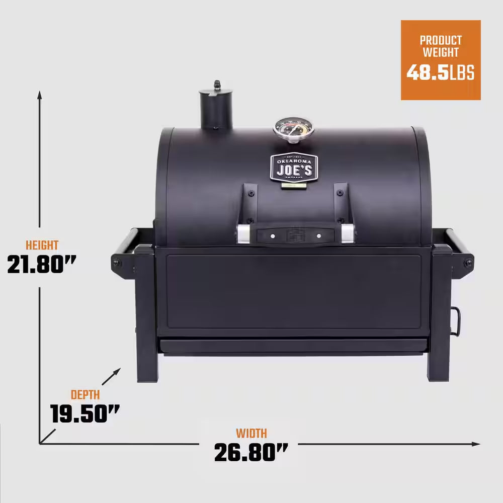 Rambler Portable Charcoal Grill with 218 Sq. In. Cooking Area in Black