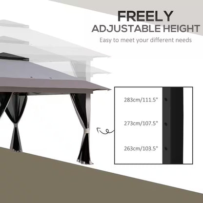 Steel Polyester Fabric 111.4 In. X 154.3 In. Arbors Light Gray