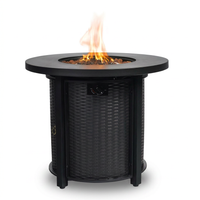 30" Propane Gas Fire Pit Table, 50000 BTU round Steel Fire Pit — Studio Shot