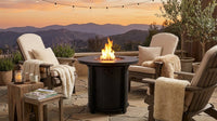30" Propane Gas Fire Pit Table, 50000 BTU round Steel Fire Pit — Lifestyle